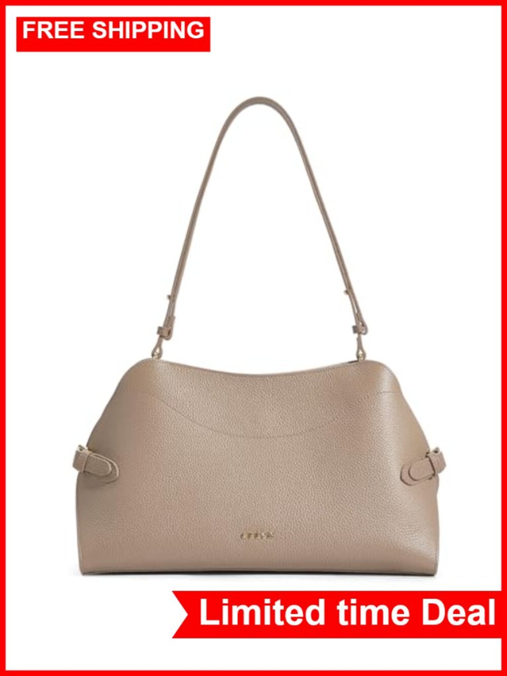 Genuine Leather Hobo Shoulder Bag Convertible Crossbody